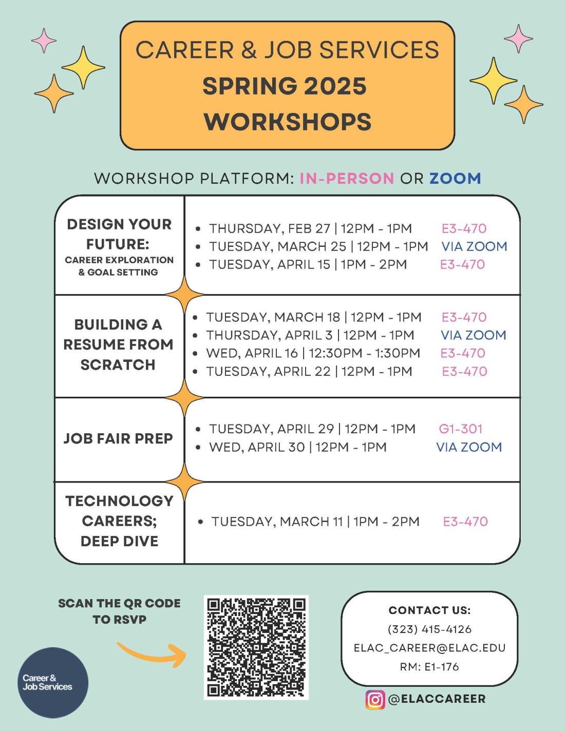 Spring Workshops